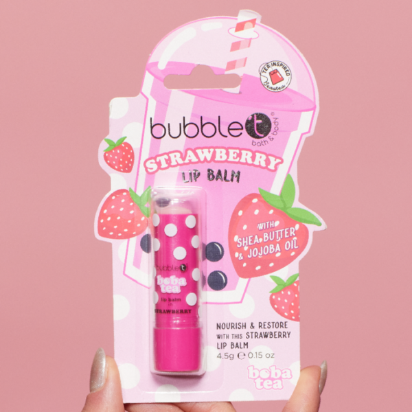 BUBBLE T COSMETICS Boba Tea Strawberry Lip Balm مرطب الفراولة للشفاه