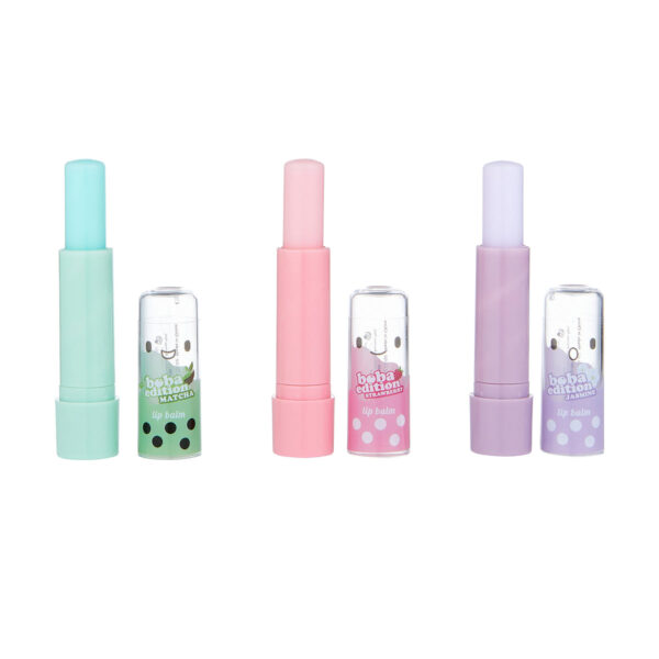 BUBBLE T COSMETICS Boba Tea Lip Balm Gift Set (3 x 4g) مجموعة مرطبات للشفاه