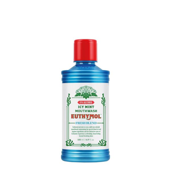 Euthymol Mouthwash ICY Mint 500ml غسول فم بالنعناع البارد