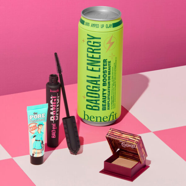 BENEFIT BADgal Energy 3 Piece Set Including A Full-Size Volumizing Mascara And Mini Pore Primer & Bronzer Kit 3 Piece Set بينفت سيت روز بأصدار محدود