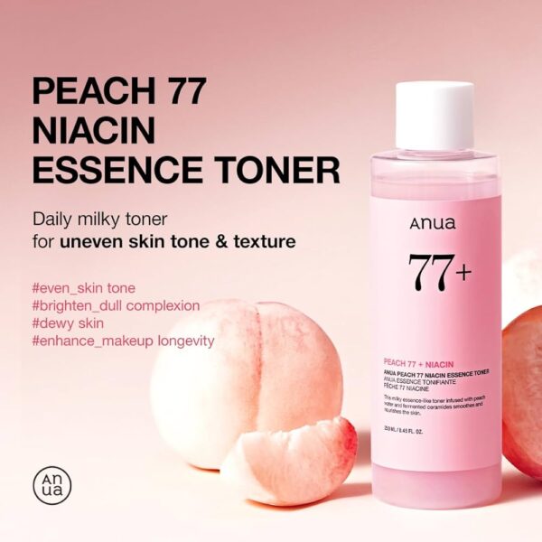 Anua Peach 77 Niacin Essence Toner 250ml تونر أنوا بيتش 77 نياسين إيسينس