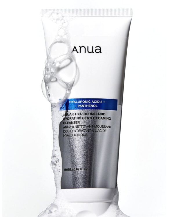 Anua - 8 Hyaluronic Acid Hydrating Gentle Foaming Cleanser 150ml أنوا - 8 منظف رغوي لطيف ومرطب بحمض الهيالورونيك