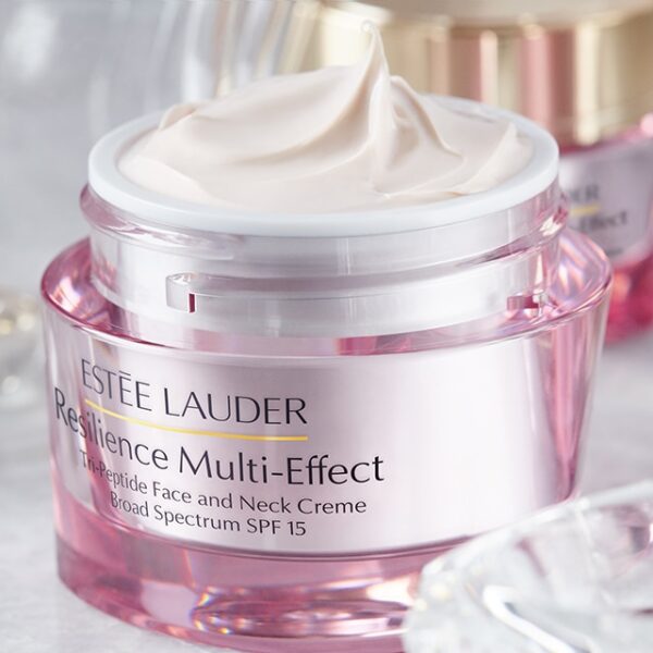 Estée Lauder Resilience Multi-Effect Moisturizer Tri-Peptide Face and Neck Creme SPF 15 كريم ثلاثي الببتيد للوجه والرقبة بعامل حماية من الشمس SPF 15