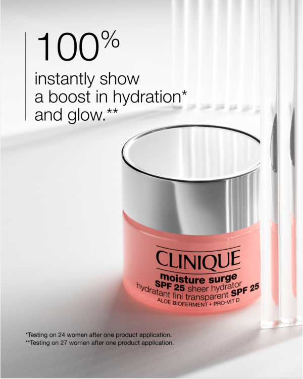 CLINIQUE Moisture Surge™ SPF 25 Sheer Hydrator مرطب شفاف مع عامل حماية حماية من الشمس