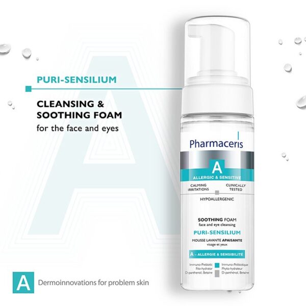 Pharmaceris A SOOTHING FOAM face and eye cleanوsing فارماسيريس أ رغوة مهدئة تنظيف الوجه والعين