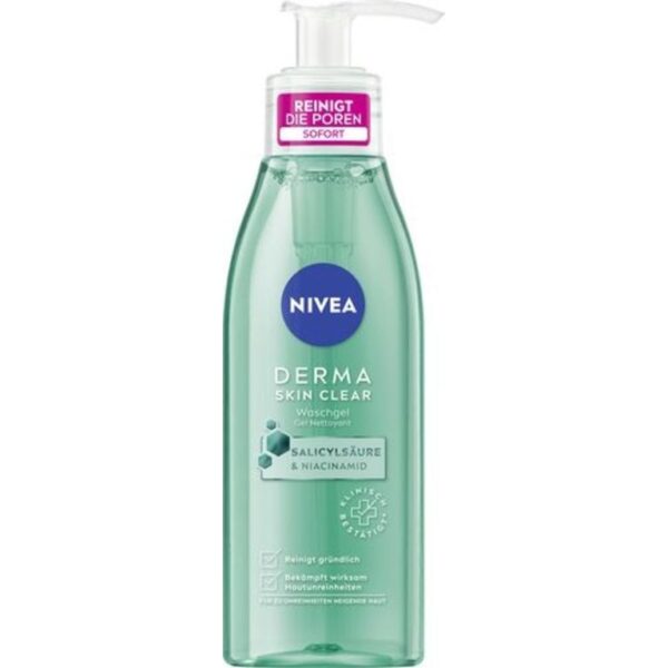 NIVEA Derma Skin Clear Wash Gel , 150 ml جل غسول البشرة ديرما من نيفيا