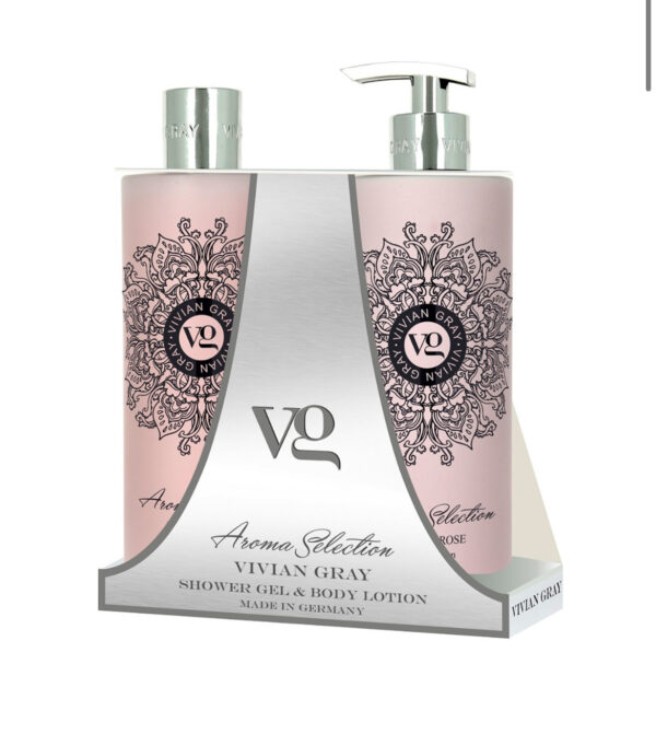 VIVIAN GRAY LOTUS & ROSE 2 PCS SET 300ml فيفيان جراي سيت لوشن وجل استحمام