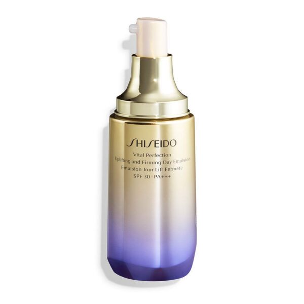 SHISEIDO VITAL PERFECTION Uplifting and Firming Day Emulsion SPF30 PA+++ 75ml شيسيدو كريم نهاري لشد البشرة والحماية من أشعة الشمس