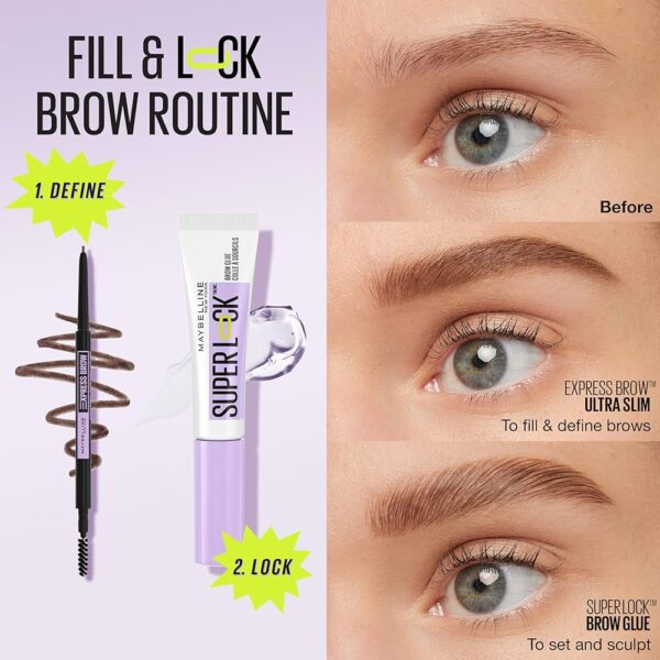 Maybelline Super Lock Brow Glue Eyebrow Gel ميبيلين جل حواجب