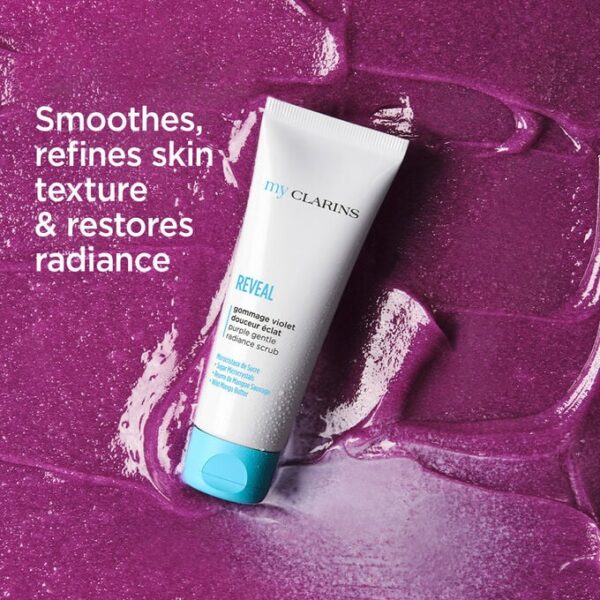 My Clarins REVEAL Purple Gentle Radiance Scrub 50ml كلارنس مقشر التألق الأرجواني اللطيف