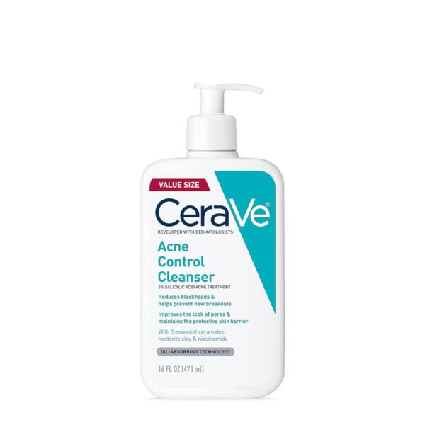 Cerave Acne Control Cleanser 2% SALICYLIC ACID ACNE TREATMENT 473ml سيرافي غسول اكني كونترول