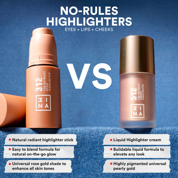 3INA THE NO-RULES STICK HIGHLIGHTER - 312 أظاءة كريمي للبشرة