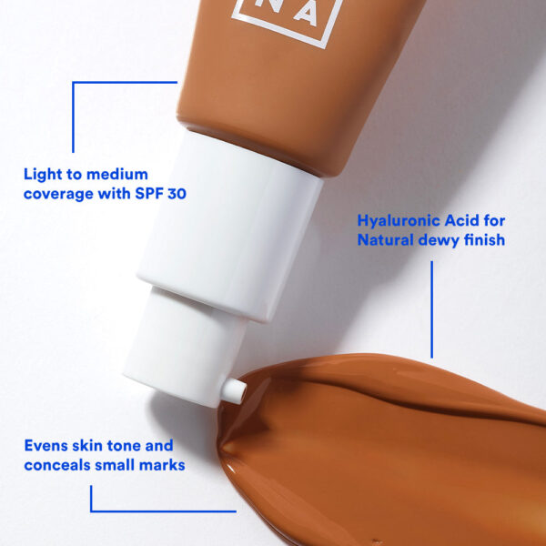 3INA THE TINTED MOISTURIZER Spf30 كريم أساس تنتد بعامل حماية من أشعة الشمس