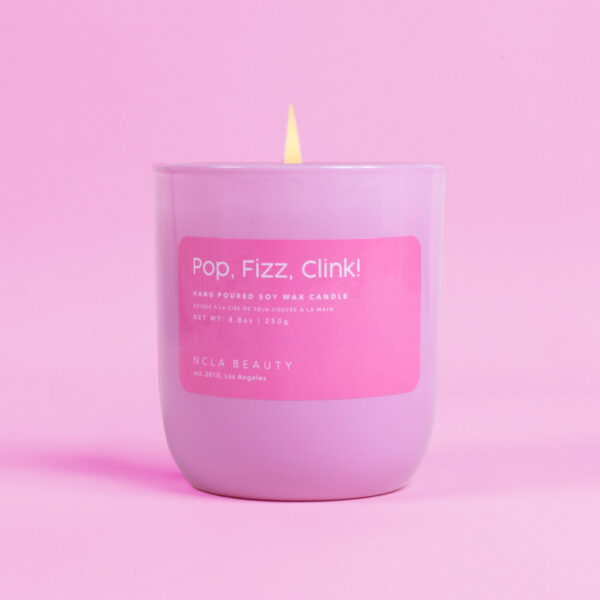 NCLA BEAUTY POP FIZZ CLINK! (PINK CHAMPAGNE) SOY WAX CANDLE نكلا شمعة معطرة - Image 2