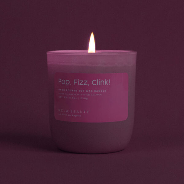 NCLA BEAUTY POP FIZZ CLINK! (PINK CHAMPAGNE) SOY WAX CANDLE نكلا شمعة معطرة - Image 4