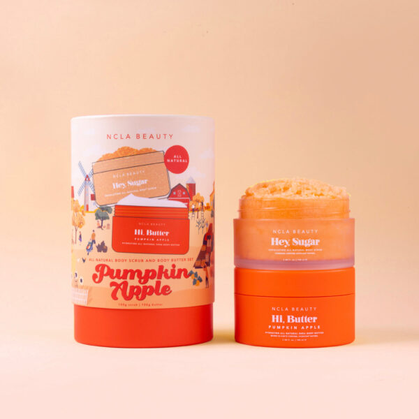 NCLA BEAUTY PUMPKIN APPLE BODY SCRUB + BODY BUTTER SET مجموعة العناية بالجسم