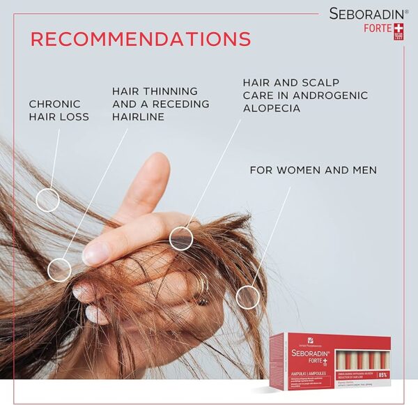 Seboradin Forte Hair Growth Serum Ampoules 14 x 5,5 ml أمبولات سيبورادين فورت لنمو الشعر - Image 4