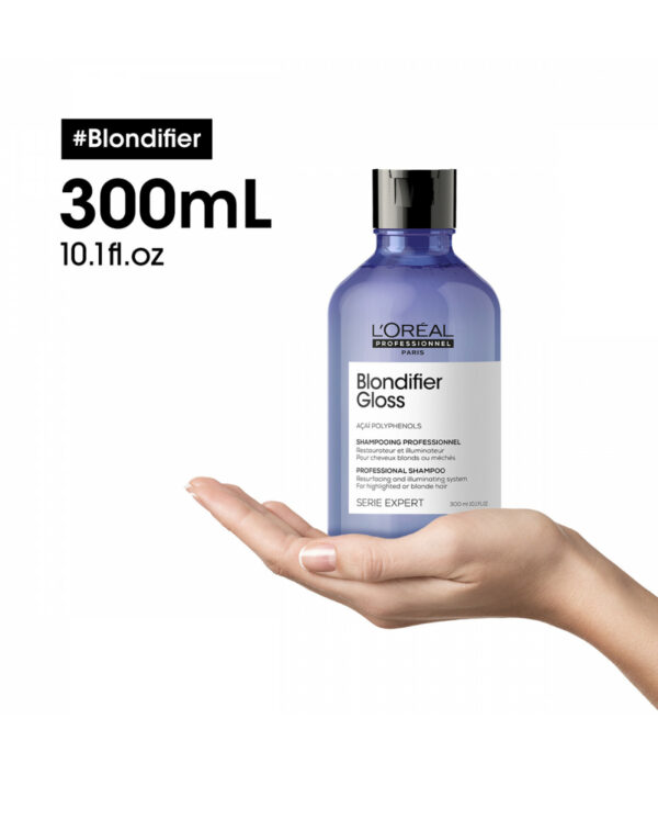 L'Oréal Professionnel Paris Serie Expert Blondifier Gloss Shampoo 300ml لوريال گلوس شامبو - Image 2