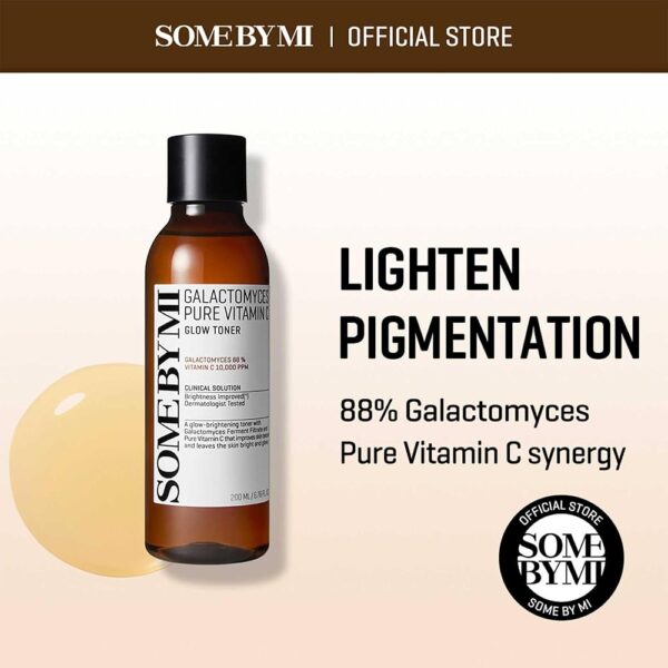 SOME BY MI Galactomyces Pure Vitamin C Glow Toner - 6.76Oz, 200ml  تونر جالاكتوميسز بيور فيتامين سي المتوهج - Image 2