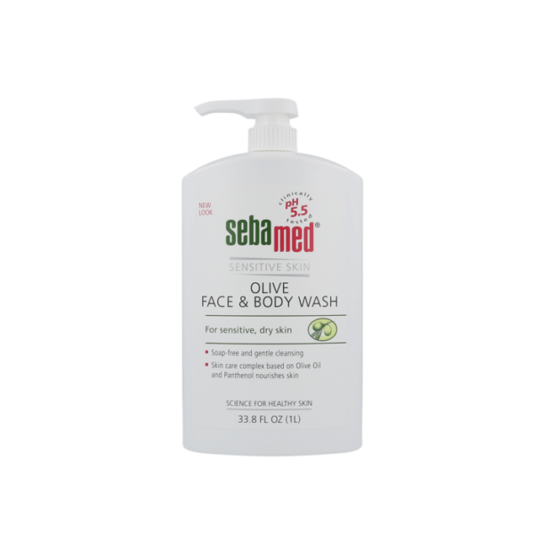 SEBAMED Olive Face & Body Wash - 1000 ml غسول الوجه والجسم بالزيتون