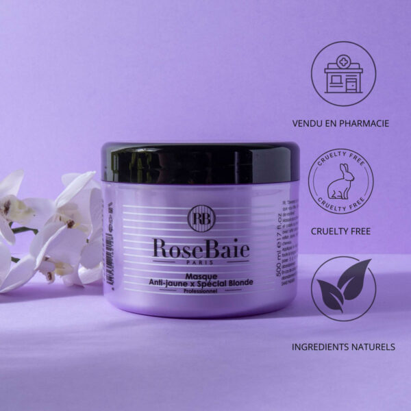 ROSEBAIE MASQUE SPÉCIAL BLONDE & BLANC قناع خاص باللونين الأشقر والأبيض