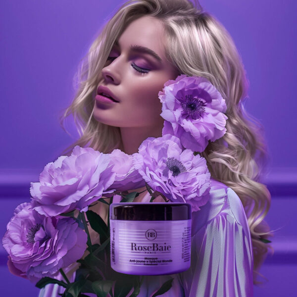 ROSEBAIE MASQUE SPÉCIAL BLONDE & BLANC قناع خاص باللونين الأشقر والأبيض