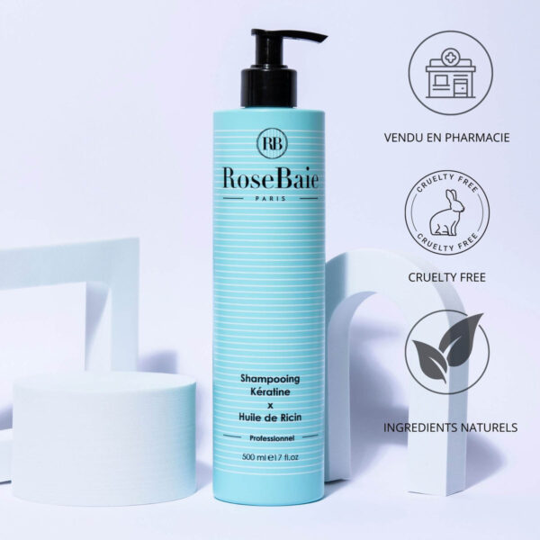 ROSEBAIE CASTOR SHAMPOO GROWTH & HYDRATION شامبو الخروع للنمو والترطيب