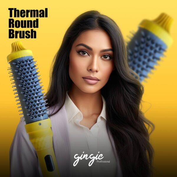 Gingie thermal round brush فرشاة تجفيف الشعر بدون صوت - Image 2