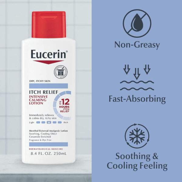 Eucerin, Itch Relief, Intensive Calming Lotion 250ml يوسيرين، تخفيف الحكة، لوشن مهدئ مكثف - Image 9