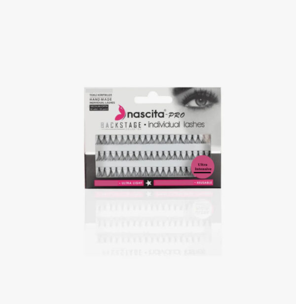 Nascita Single False Eyelashes Pro Backstage Collection Individual Lashes - Medium ناسيتا رموش مفردة متوسطة الحجم