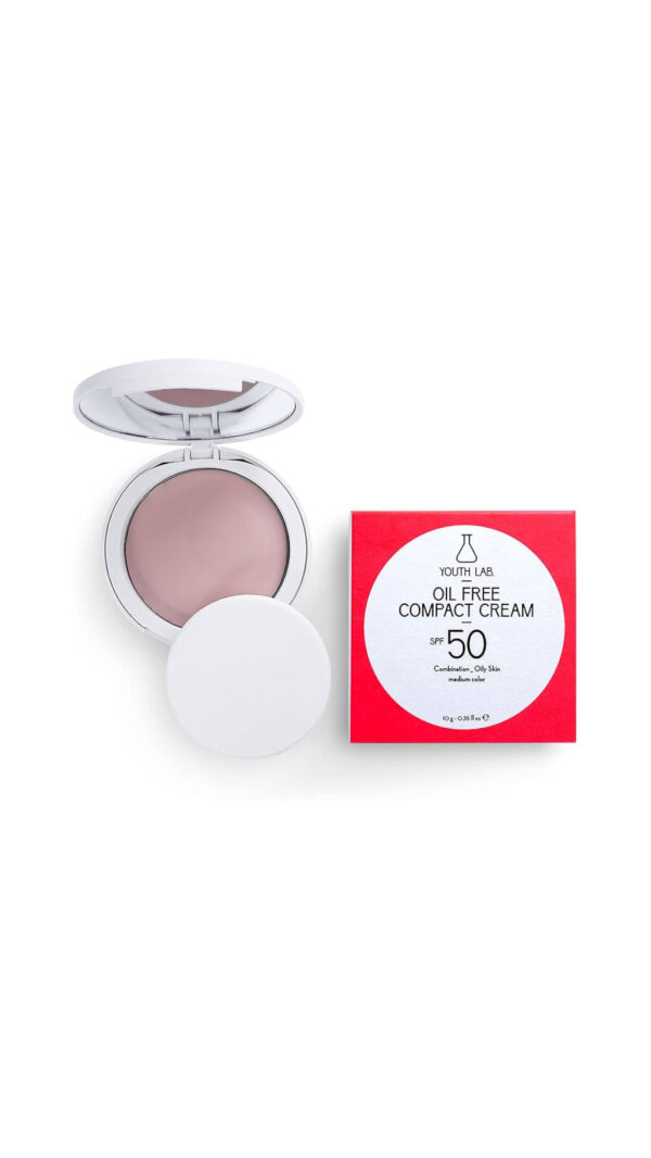 YOUTH LAB Oil Free Compact Cream Foundation- Medium Color SPF50 يوث لاب كريم أساس مظغوط