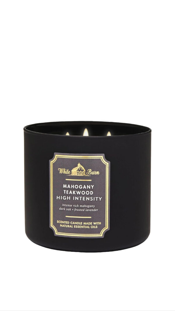 BATH & BODY WORKS  Mahogany Teakwood High Intensity 3-Wick Candle شموع معطرة