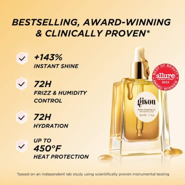 Gisou Honey Infused Hair Oil 20ml  جيسو زيت العسل للشعر - Image 2