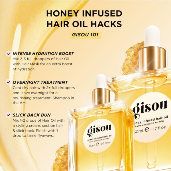 Gisou Honey Infused Hair Oil 20ml  جيسو زيت العسل للشعر - Image 6