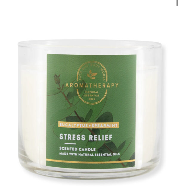 BATH & BODY WORKS Aromatherapy Stress Relief  3-Wick Candle شموع معطرة