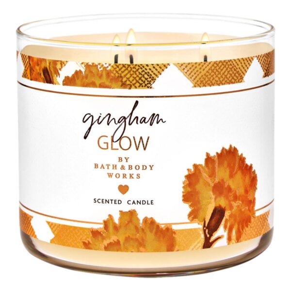 BATH & BODY WORKS  Gingham Glow 3-Wick Candle شموع معطرة