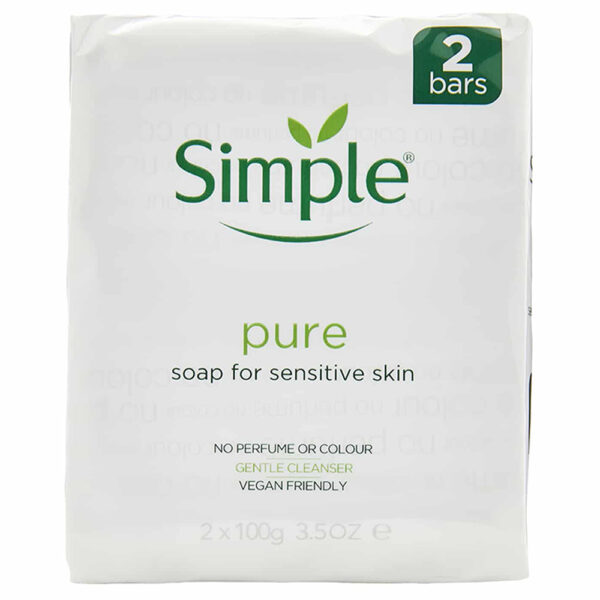 Simple Pure Soap for Sensitive Skin 100g x 2 سمبل صابونة للبشرة