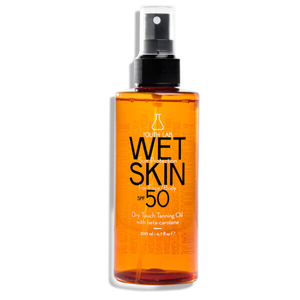 YOUTH LAB Wet Skin Sun Protection SPF50 Oil Tanning 200m يوث لاب زيت تسمير للوجه والجسم