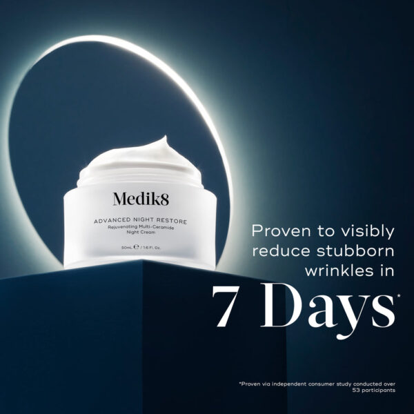 MEDIK8 ADVANCED NIGHT RESTORE Rejuvenating Multi-Ceramide Night Cream 50ml كريم ليلي مجدد بالسيراميد - Image 3