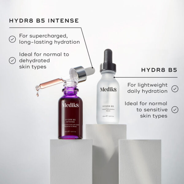 MEDIK8 HYDR8 B5 INTENSE Supercharged Multi-Weight Hyaluronic Acid Serum with NMF 30ml سيروم حمض الهيالورونيك متعدد الأوزان مع عامل امتلاء البشرة الطبيعي - Image 6