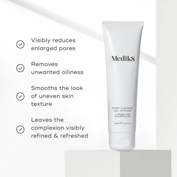 MEDIK8 PORE CLEANSE GEL INTENSE L-Mandelic Acid Pore Refining Gel 150ml غسول جل تنقية المسام بحمض الماندليك - Image 2