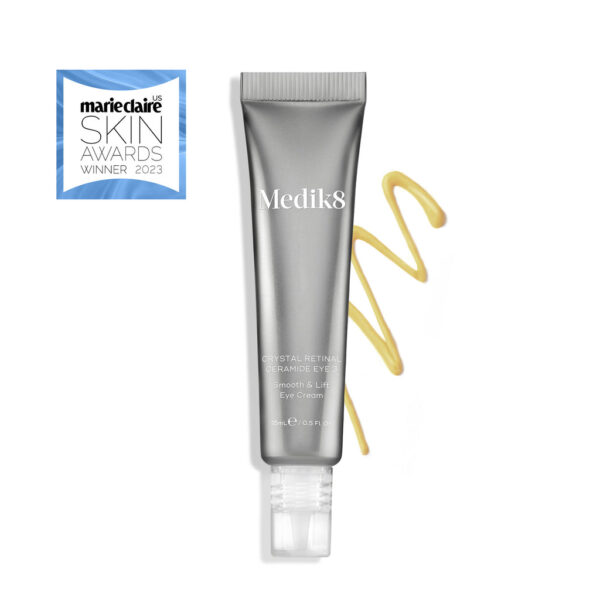 MEDIK8 CRYSTAL RETINAL CERAMIDE EYE Smooth & Lift Eye Cream Gentle-Release Vitamin A 15ml كريم العيون المرطب بفيتامين أ يشد ويرمم - Image 2