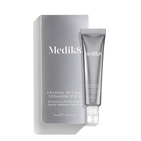 MEDIK8 CRYSTAL RETINAL CERAMIDE EYE Smooth & Lift Eye Cream Gentle-Release Vitamin A 15ml كريم العيون المرطب بفيتامين أ يشد ويرمم