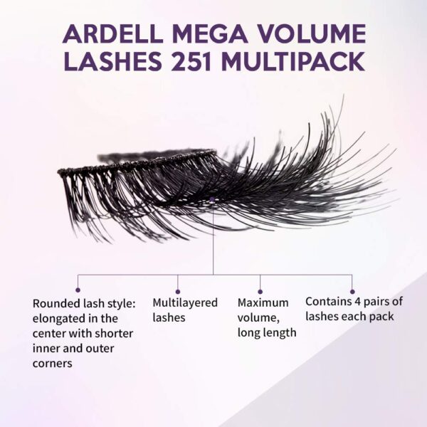 ARDELL  False Eyelashes Mega Volume 251 رموش اصطناعية للرموش - Image 2