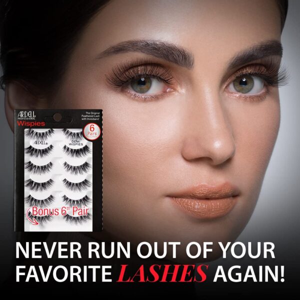 ARDELL Demi Wispies False Eyelashes - 6 pair رموش اصطناعية للعيون - Image 2