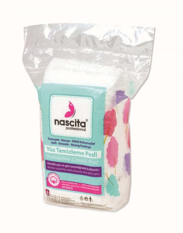 NASCITA FACE CLEANING COTTON PADS SQUARE ناسيتا بادات قطنية مربعة