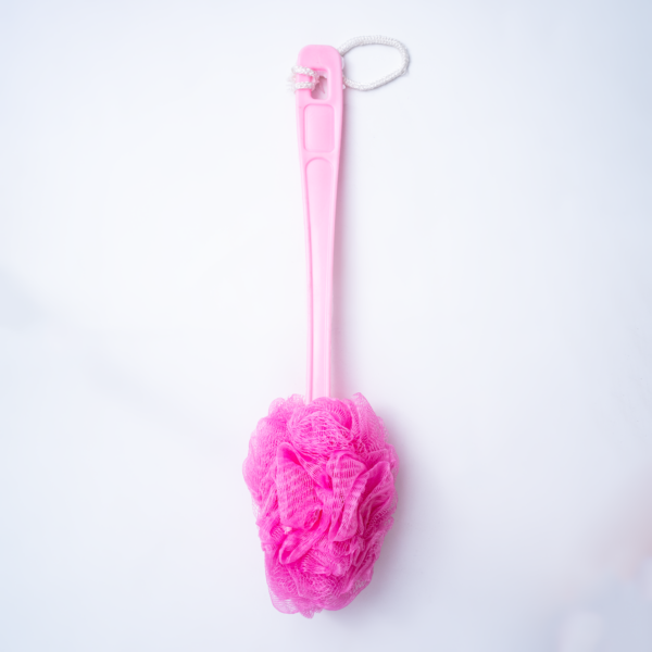 Nascita - Bath Loofah with Handle (Pink) ناسيتا - ليفة استحمام بمقبض طويل (لون وردي)