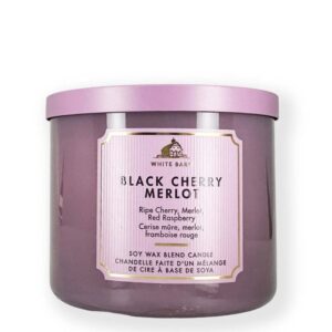 BATH AND BODY WORKS Black Cherry Merlot  3-Wick Candle شموع معطرة