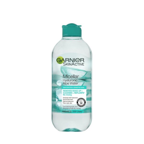 Garnier Micellar Water with Hyaluronic Acid, Facial Cleanser & Makeup Remover كارنير مزيل مكياج ومنظف للوجه