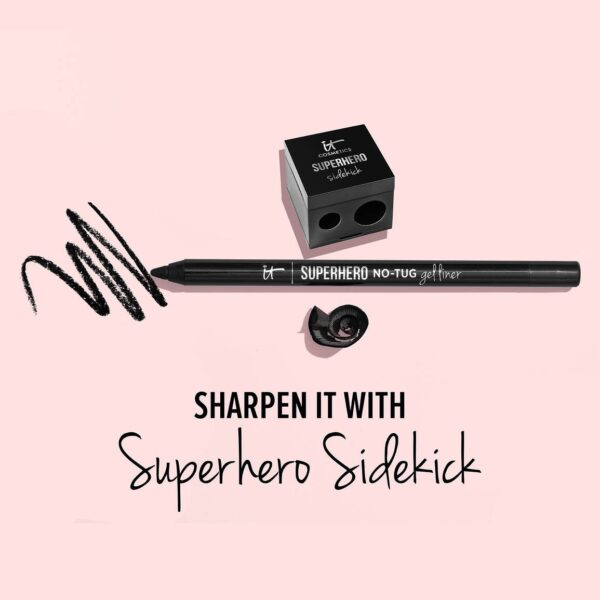 It Cosmetics SUPERHERO  NO-TUG SHARPENABLE GEL EYELINER SUPER BLACK قلم كحل تحديد العيون - Image 2